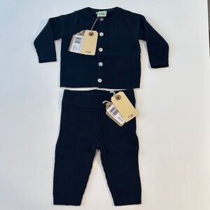 NWT FUB 100% Wool Baby Cardigan & Pants Set